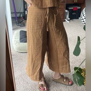 Faith Rowan Leeves wrap around Linen Pants